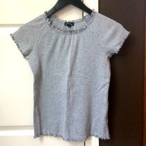 Art Class Lettuce Edge Grey Tee
